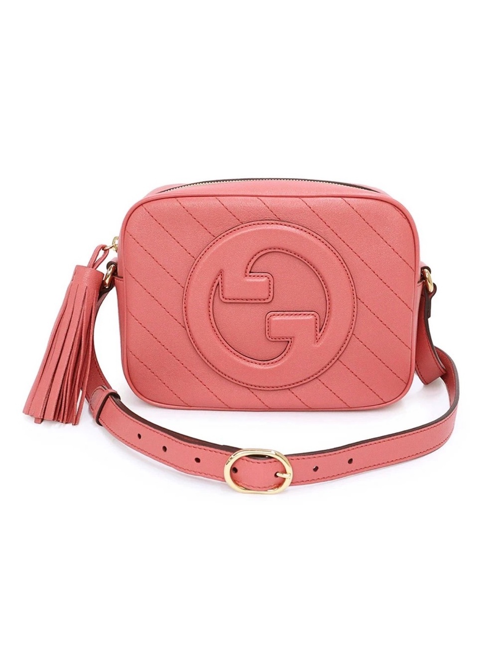 Gucci Coral Pink Soho Camera Bag with Tassel